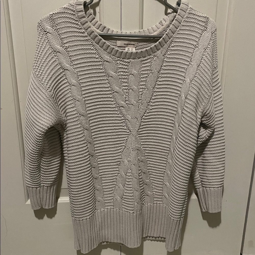 DKNY Cream Cable Knit Sweater